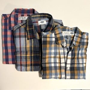 Bundle of 3 Boys Old Navy Short-Sleeved Plaid Shirts